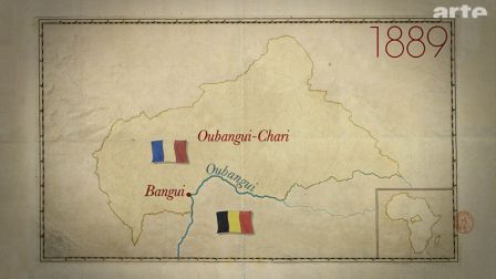 Oubangui-Chari, carte de 1889 © Le dessous des cartes (Arte)